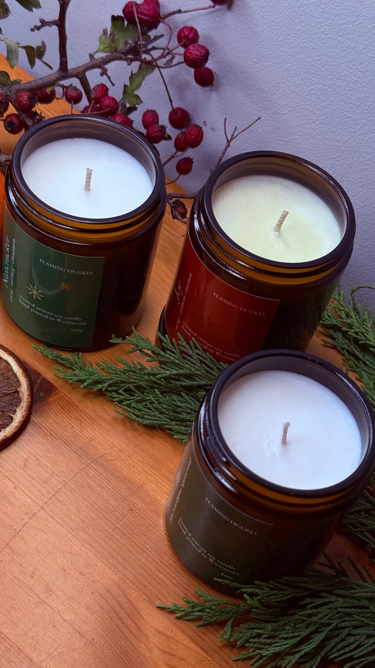Christmas Trio Soy Candles