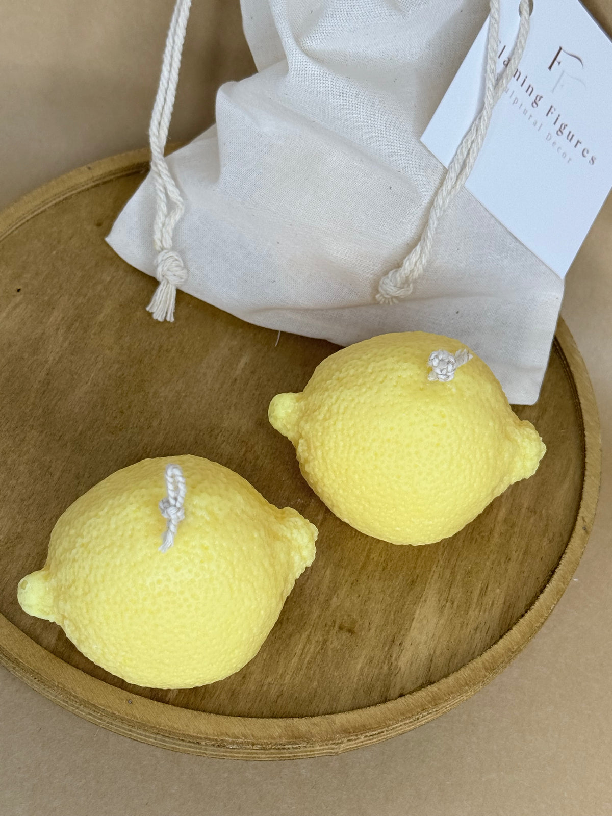 Lemon Sculptural Candle | scented Soy Wax Decor Ireland