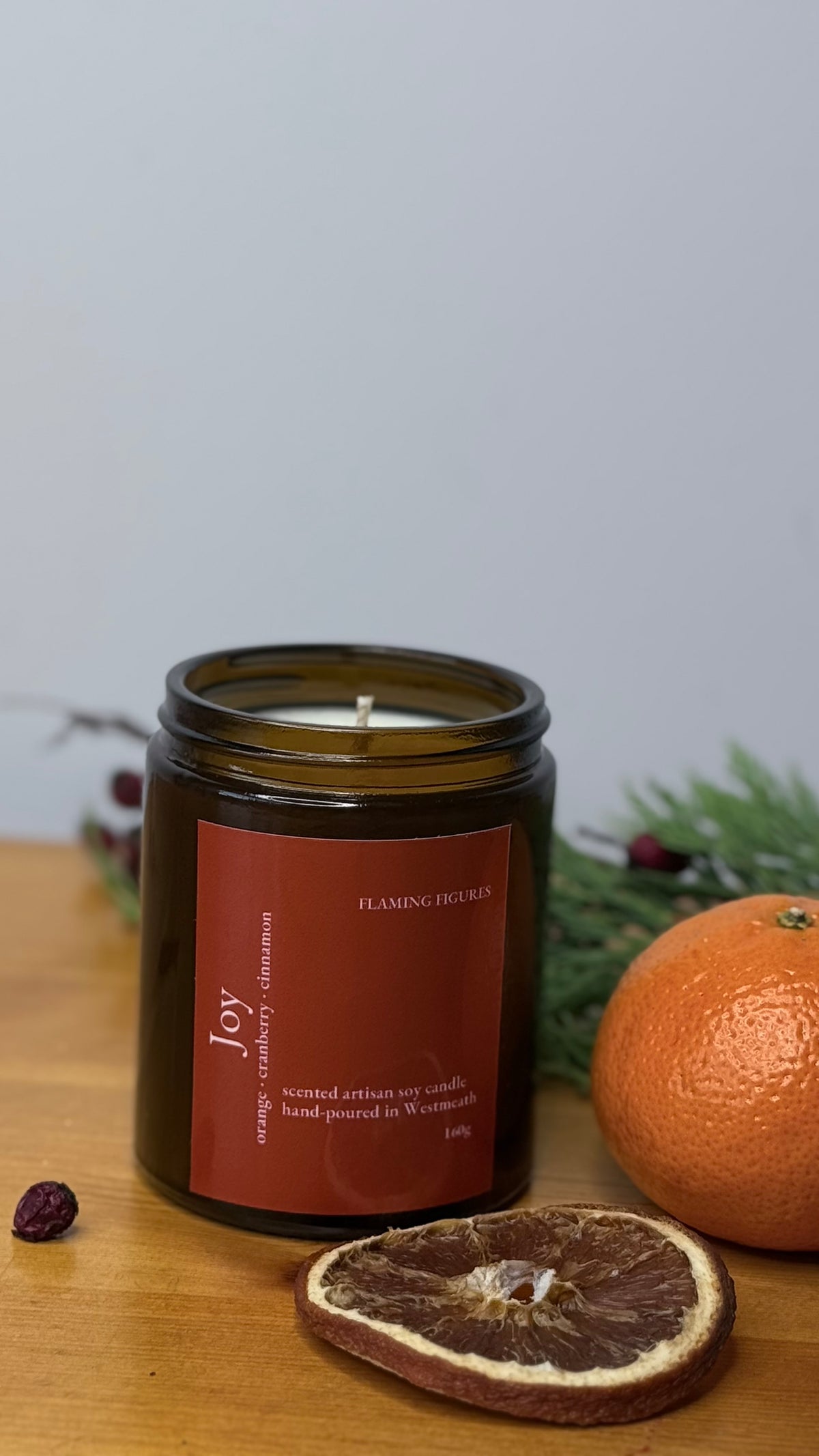 Joy Soy Wax Candle | Christmas Candle