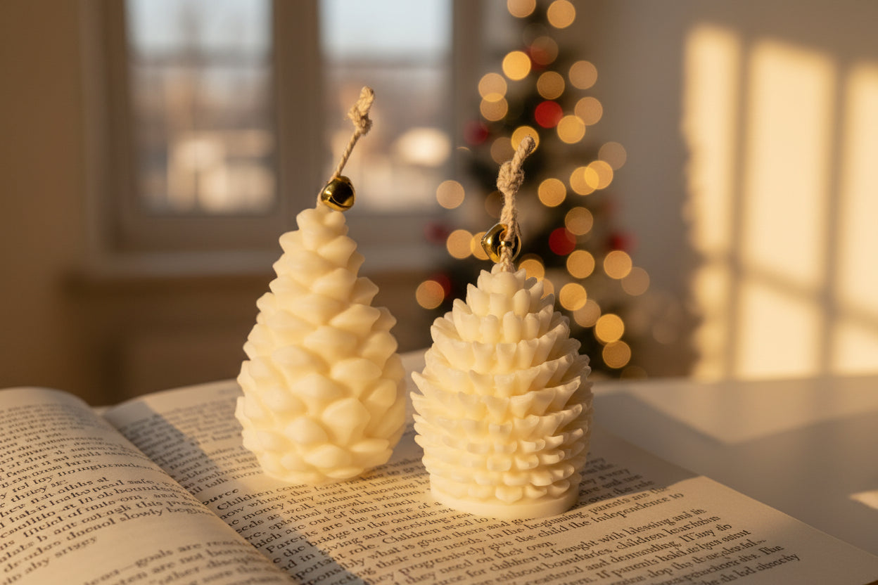 Pine Cones Candles