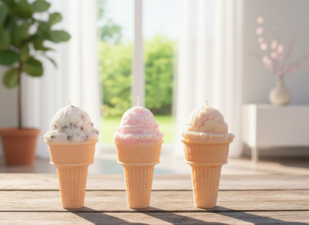 Ice Cream Candle | Cone Ice Cream