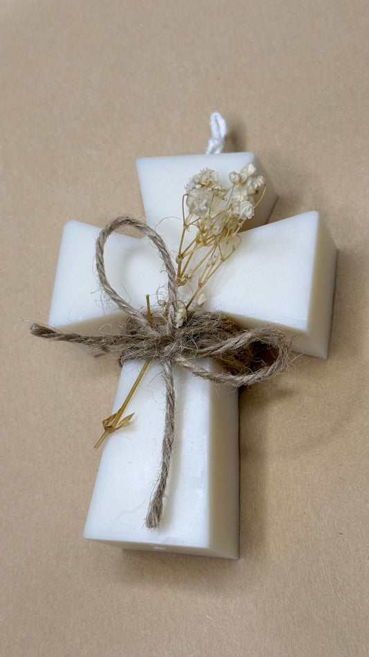 Cross Candle Favours | Communion Candle | Christening Candle | Baptism Favours