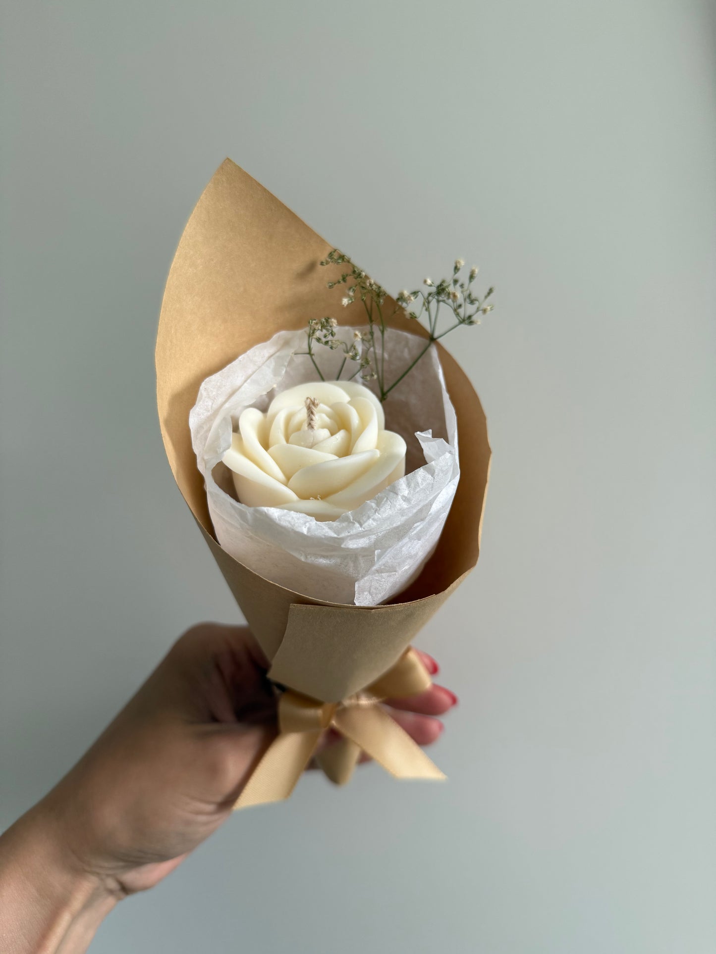 Mini Rose Bouquet Candle | Flower Bouquet