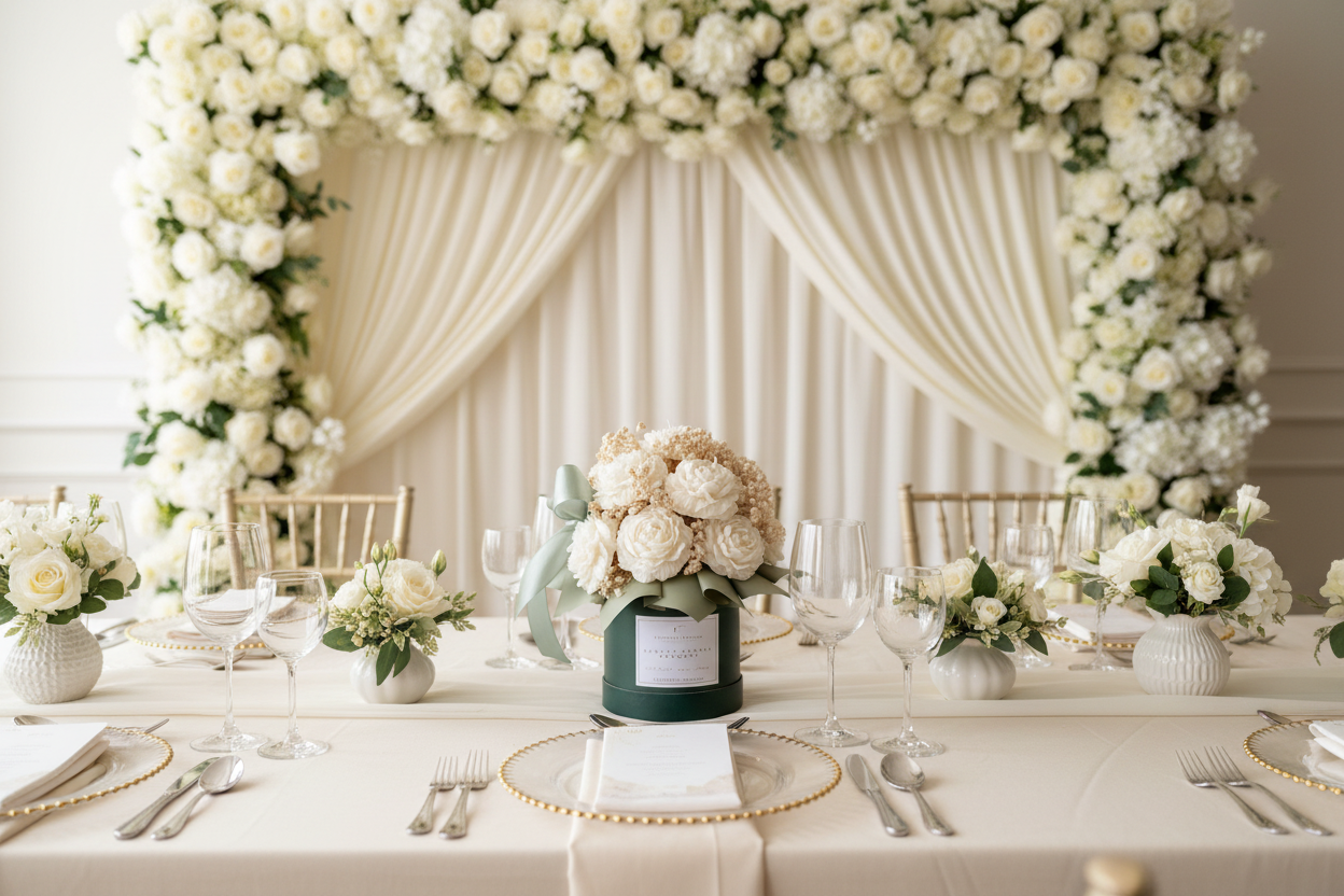 Peonies Candle Bouquet | Wedding Decor Ireland