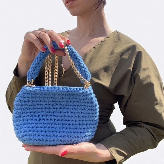 The Bloom Crochet Bag | Handbag Ireland | Blue