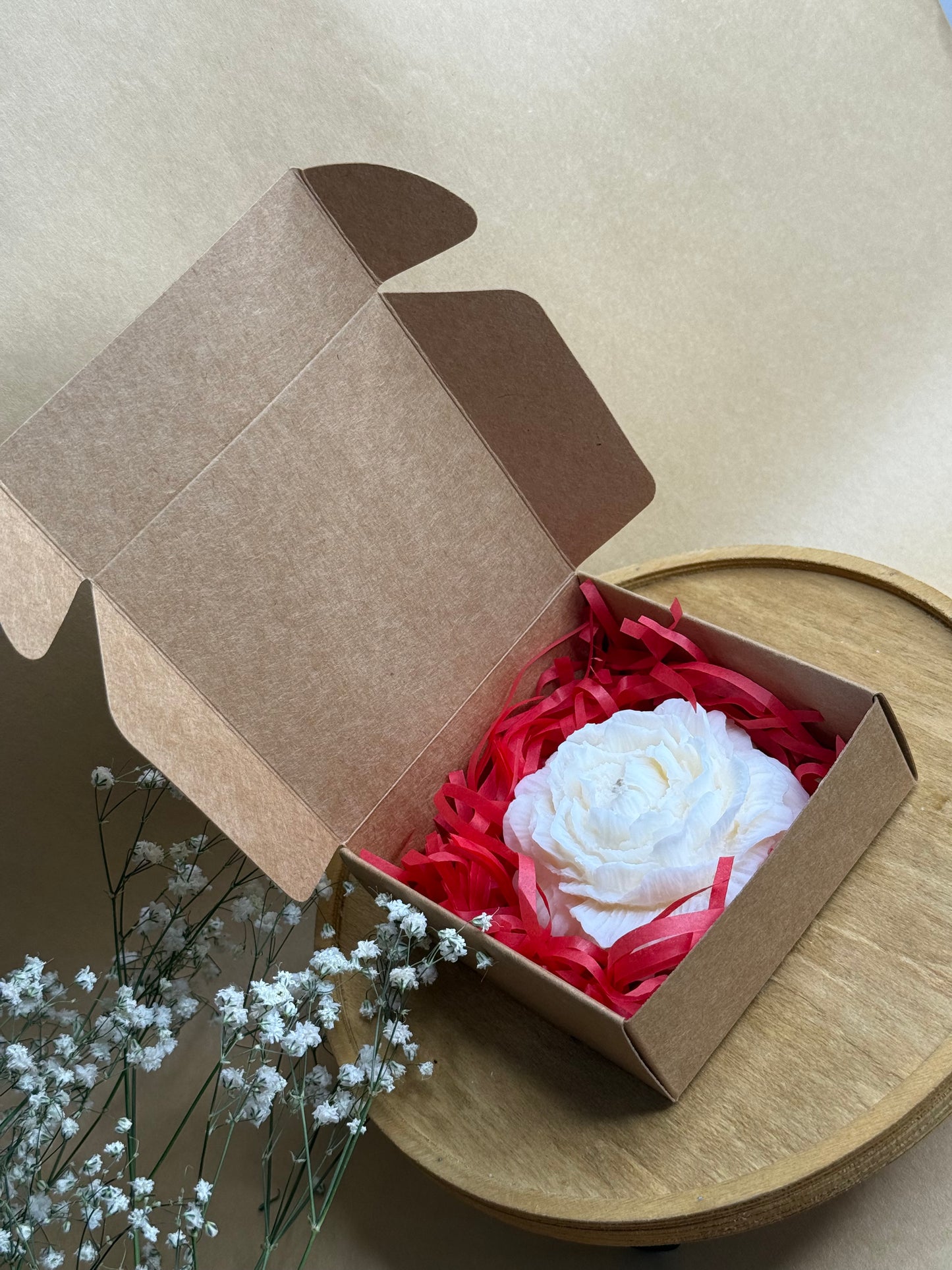 Peony Candle Gift Box | Floral Soy Wax Candle Ireland