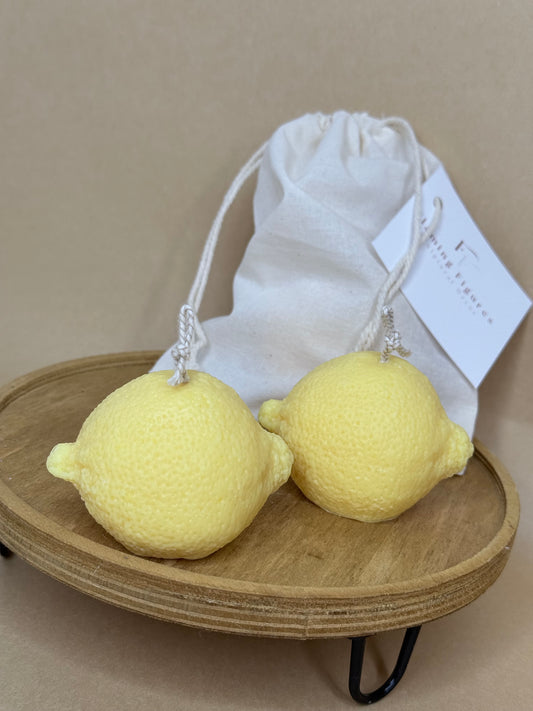 Lemon Sculptural Candle | scented Soy Wax Decor Ireland