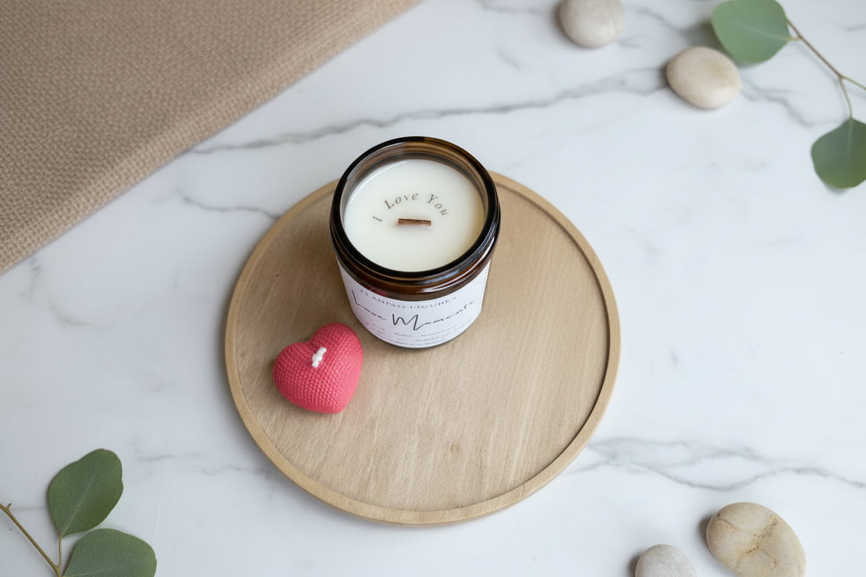 Secret Message Candle I Love You | Oud Rose Soy Wax