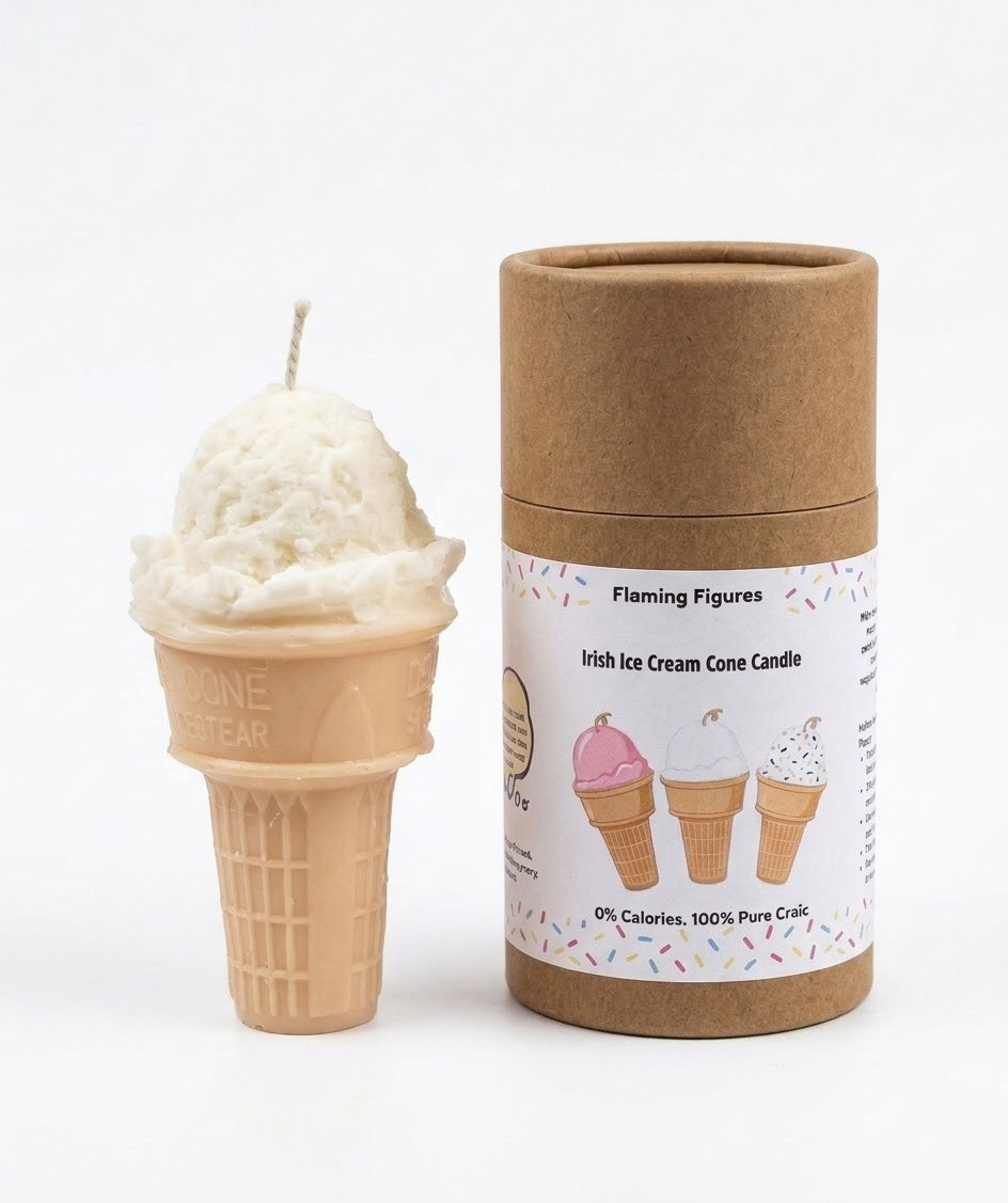 Irish Ice Cream Cone Candle