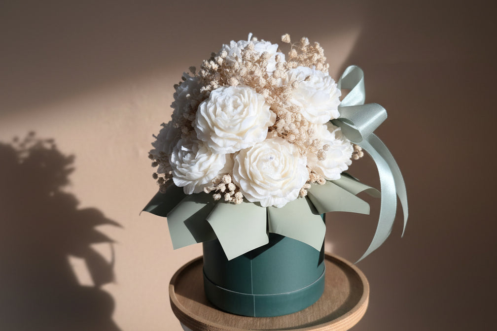 Peonies Candle Bouquet | Wedding Decor Ireland