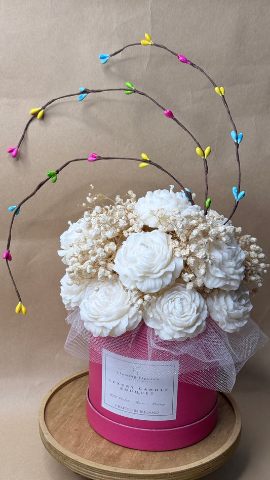 Peony Candle Bouquet | Luxury Flowers Bouquet | Peonies Bouquet Ireland