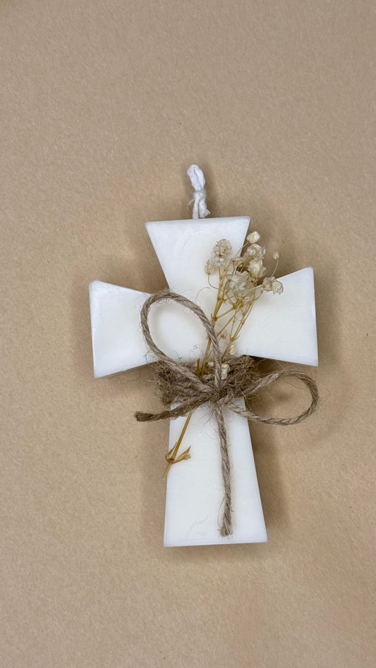 Cross Candle Favours | Communion Candle | Christening Candle | Baptism Favours