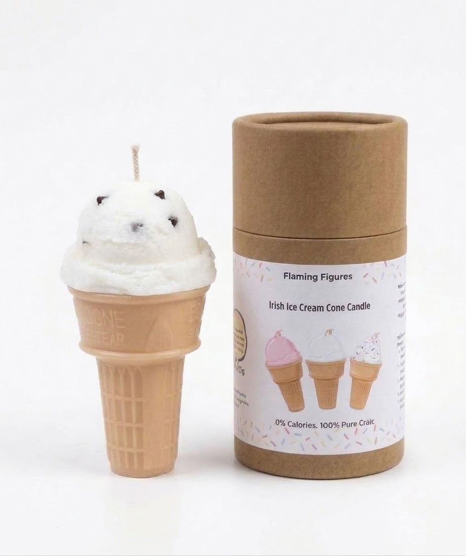Irish Ice Cream Cone Candle