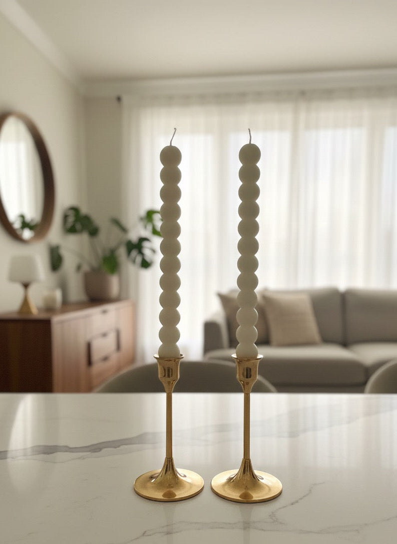 Bubble Taper Candles | Decorative Soy Wax Dinner Candles