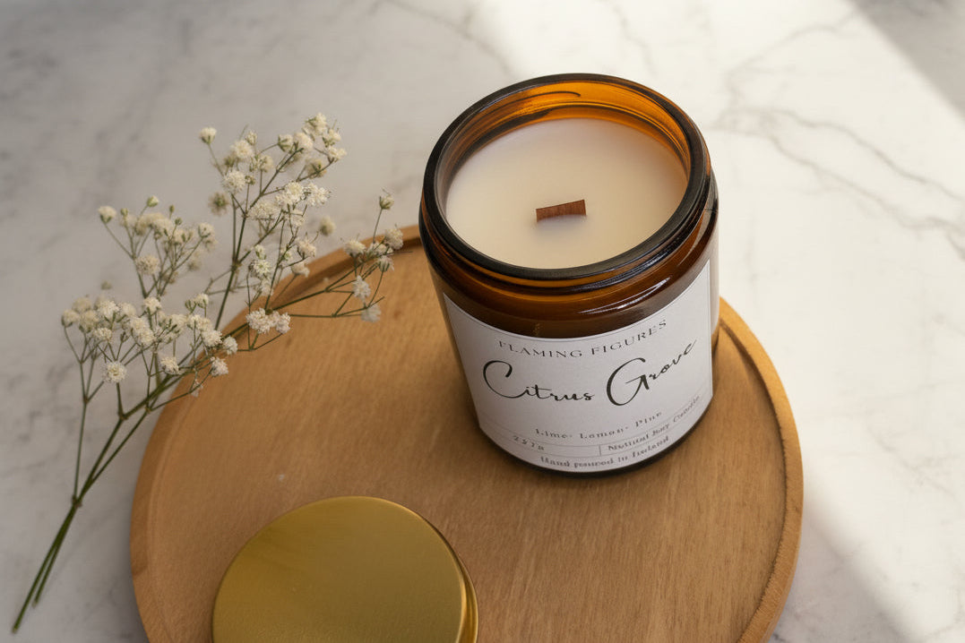 Citrus Grove Aromatherapy Candle | Lime Lemon Pine Soy Wax