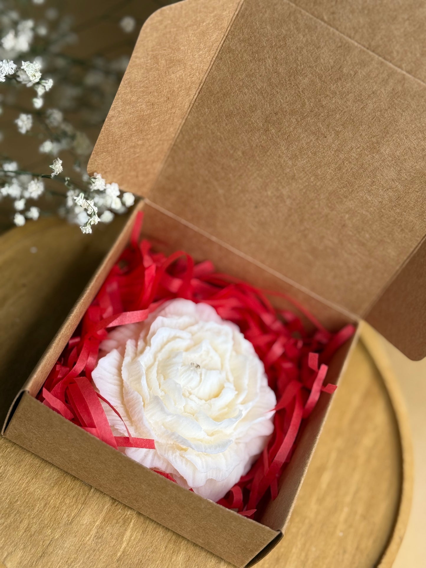 Peony Candle Gift Box | Floral Soy Wax Candle Ireland