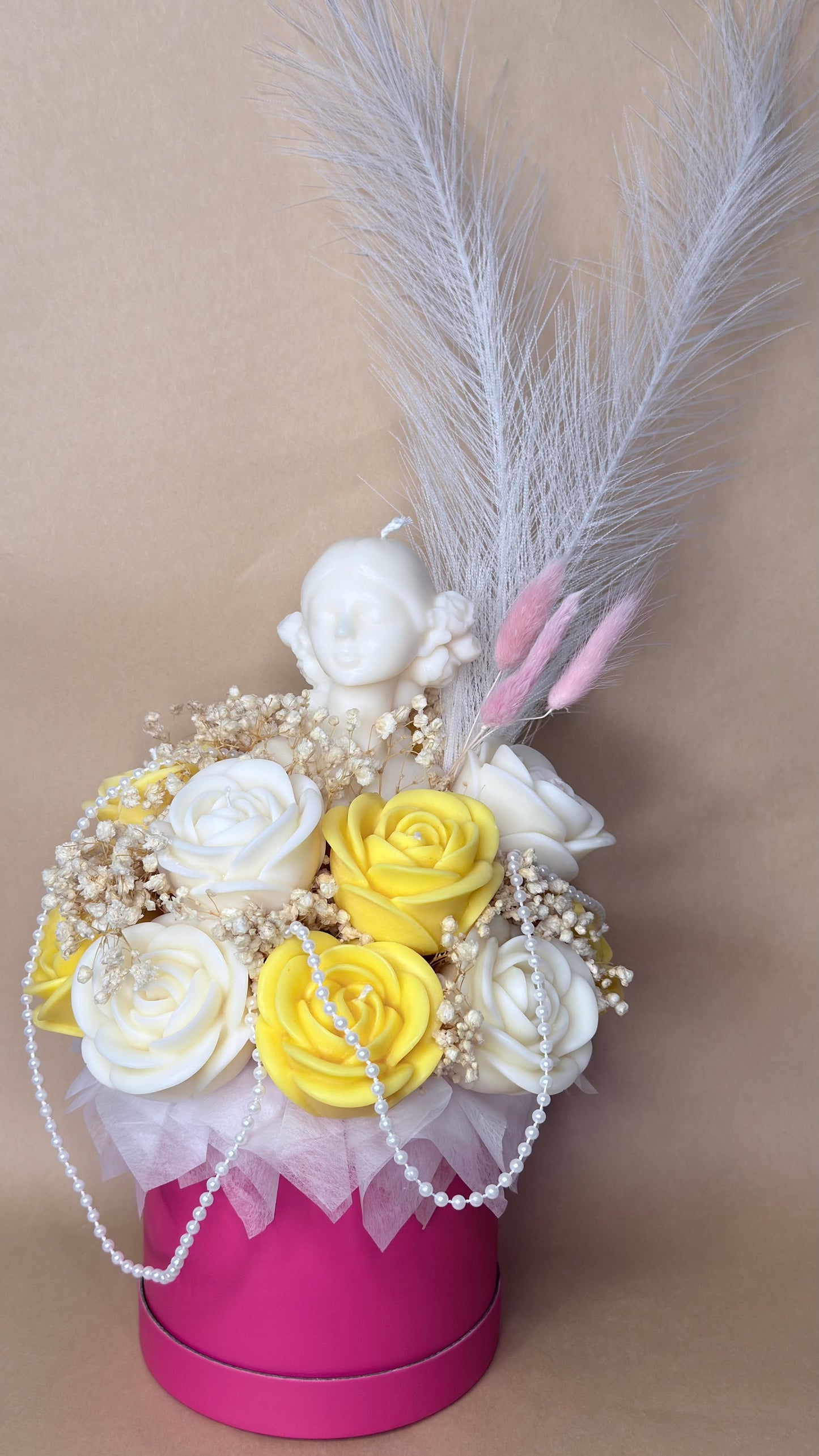 Luxury Roses Candle Bouquet |Handmade Soy Wax | Ireland