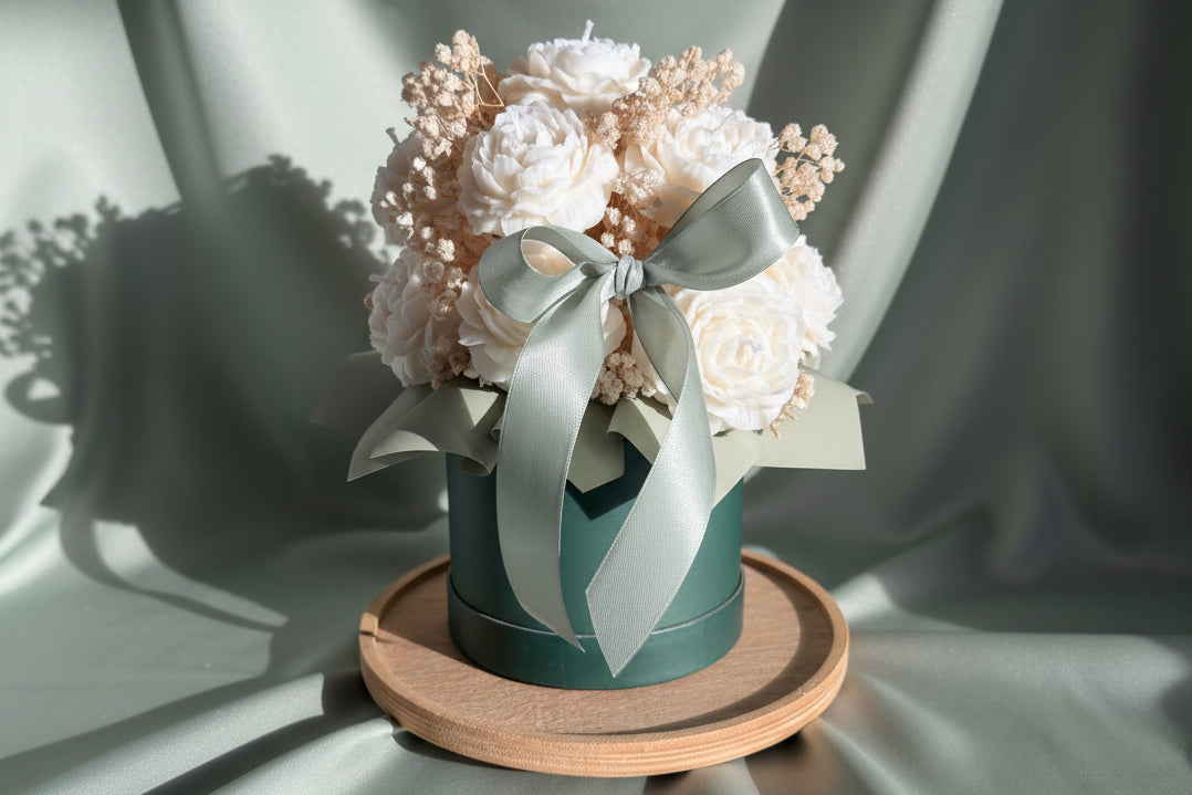 Peonies Candle Bouquet | Wedding Decor Ireland