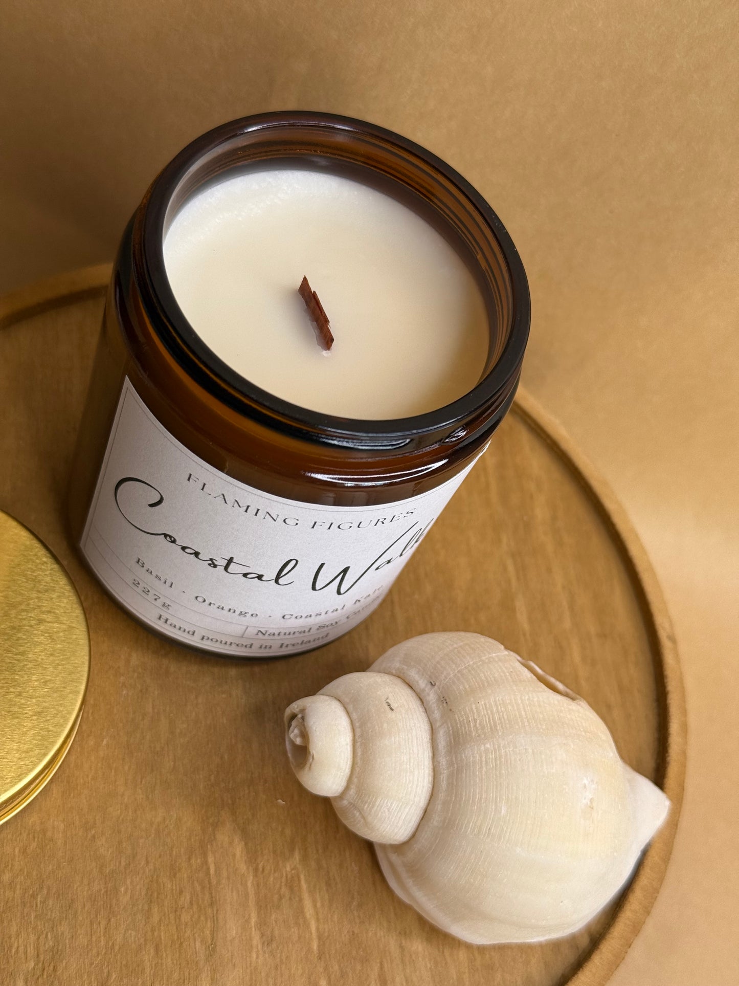 Coastal Walk Aromatherapy Candle | Basil Orange Soy Wax
