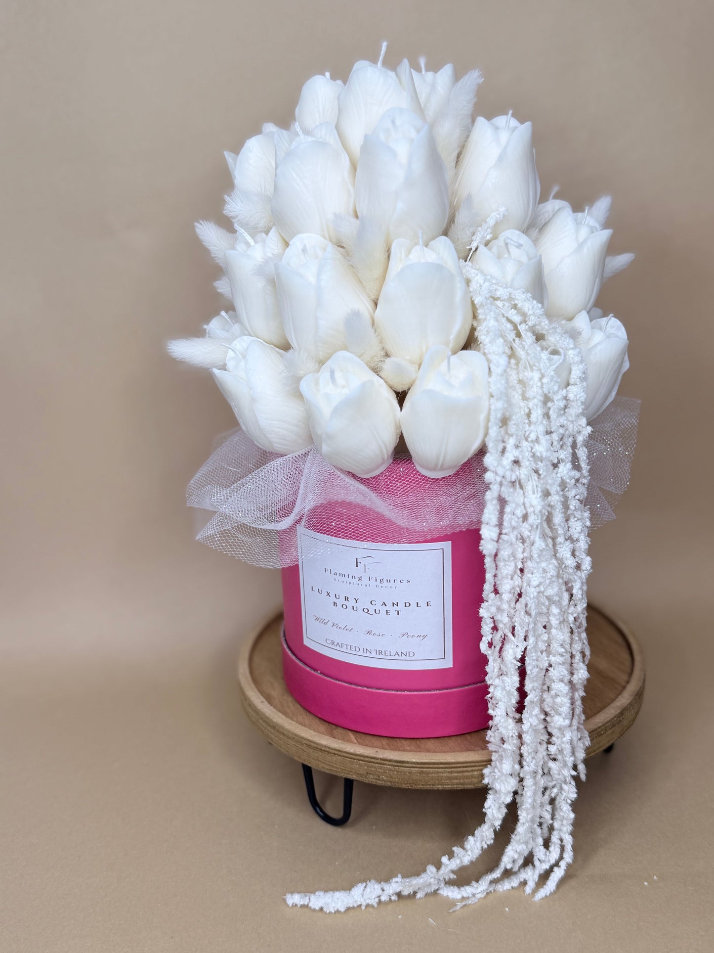Luxury Tulips Bouquet Candle | Handmade Soy Wax | Ireland