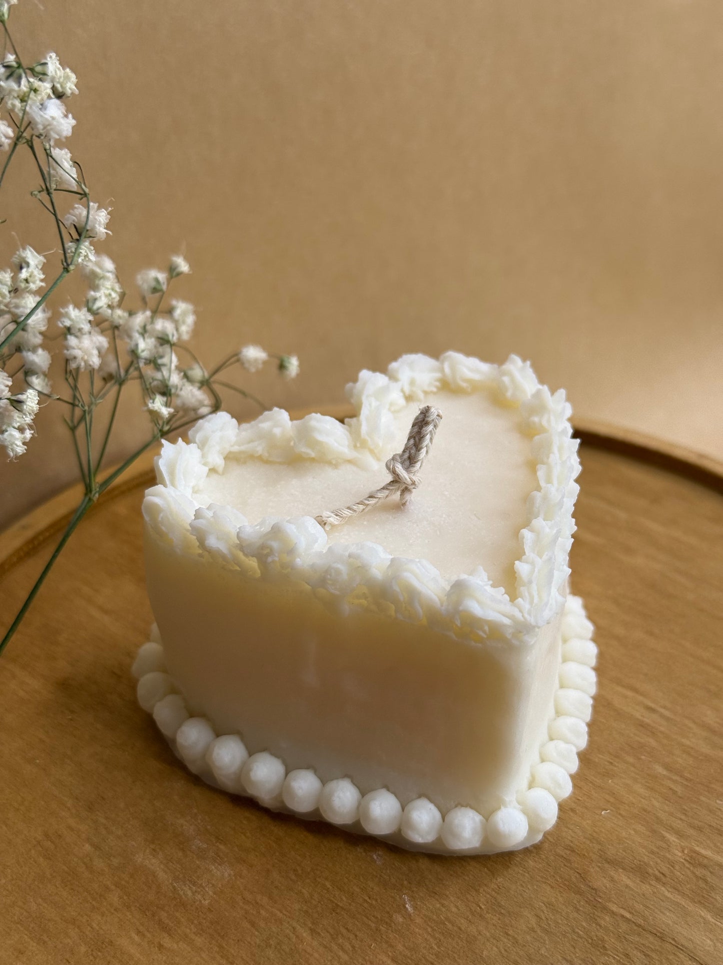 Heart Cake Candle | Sculptural Soy Wax Candle Ireland
