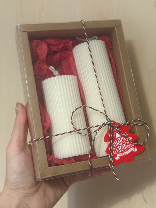 Christmas Gift | Stripped candles