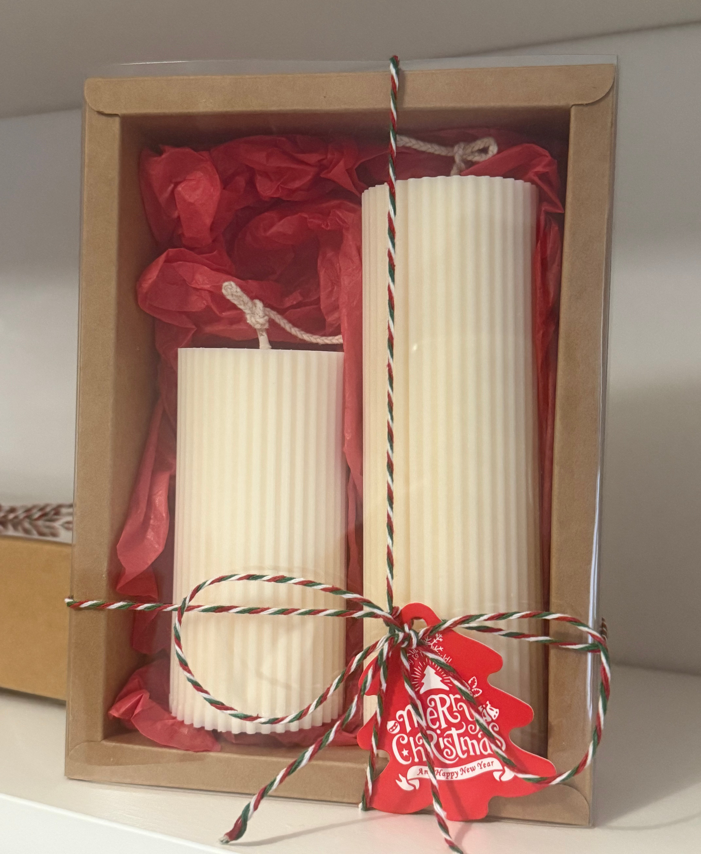 Christmas Gift | Stripped candles