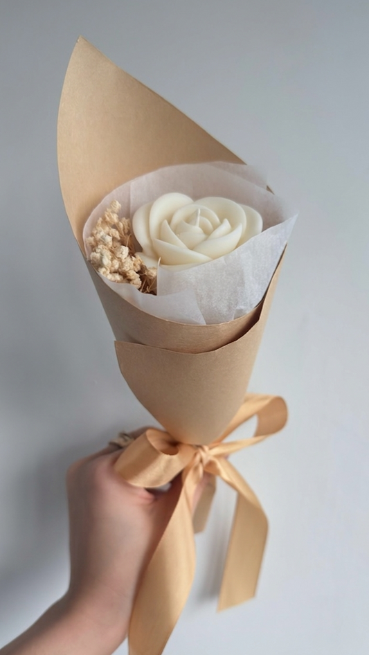 Mini Rose Bouquet Candle | Flower Bouquet