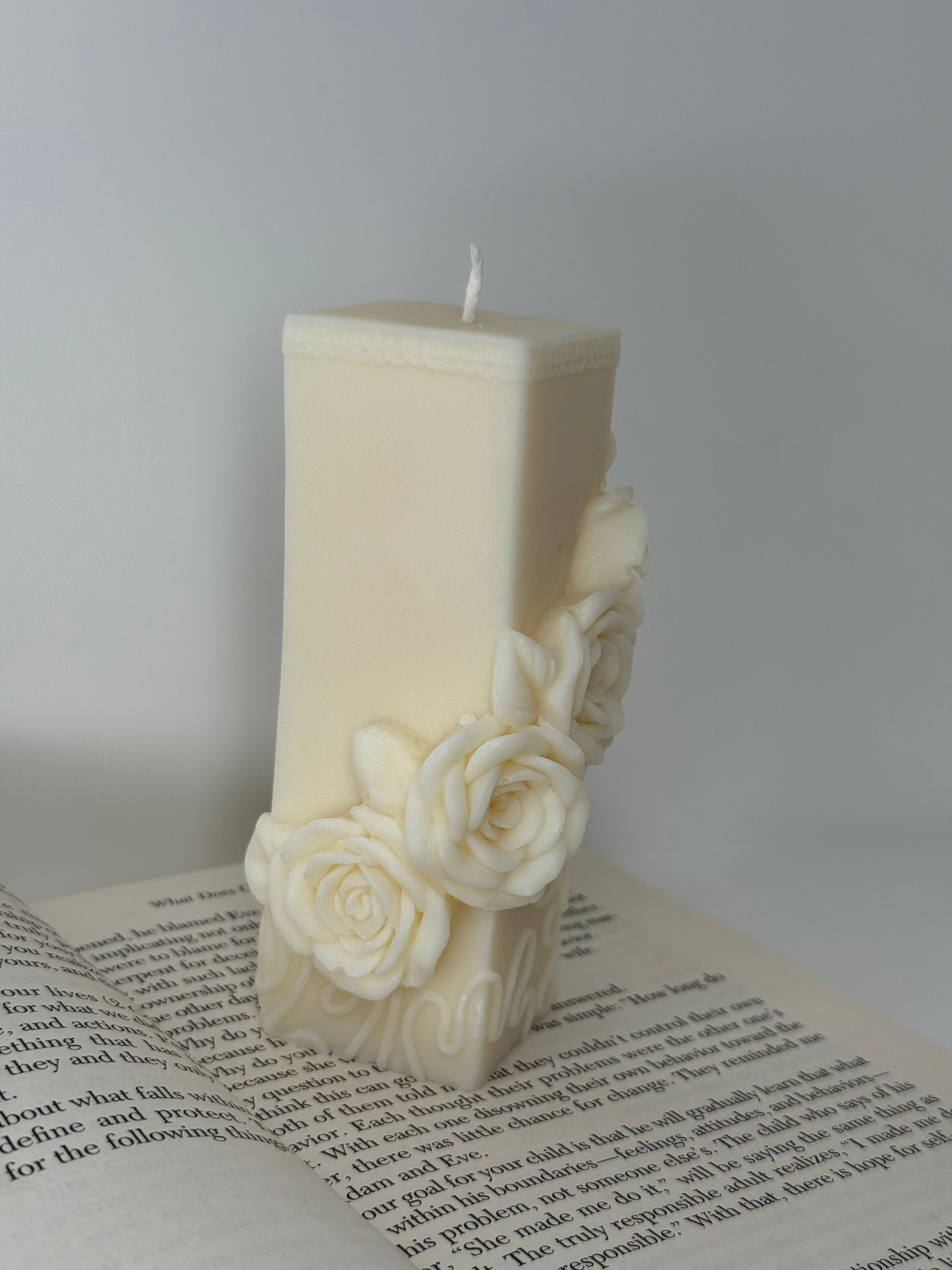 Flowers Column Candle | Wedding Candle