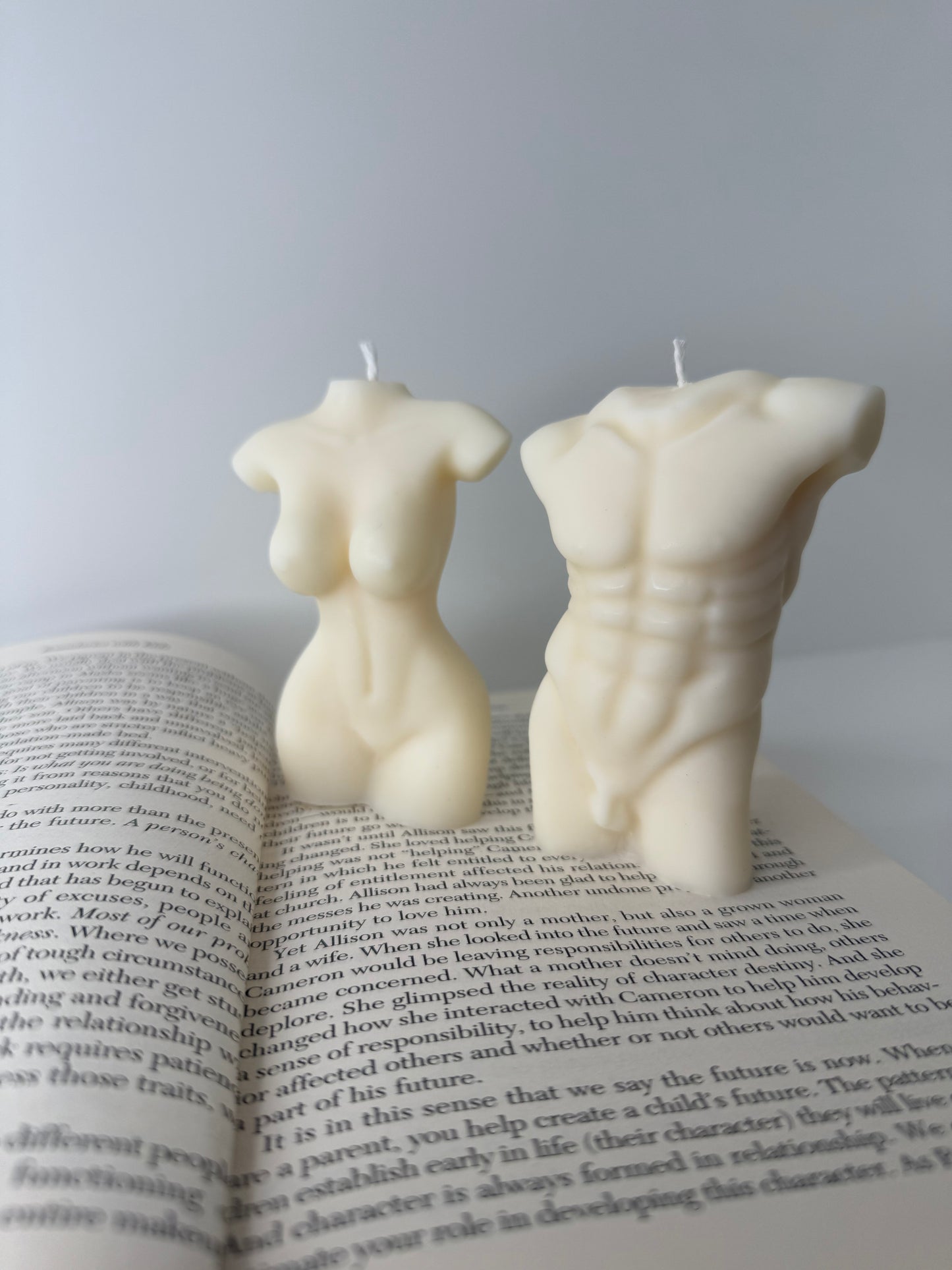 Female and Male Torso Candle | Soy Wax Candle